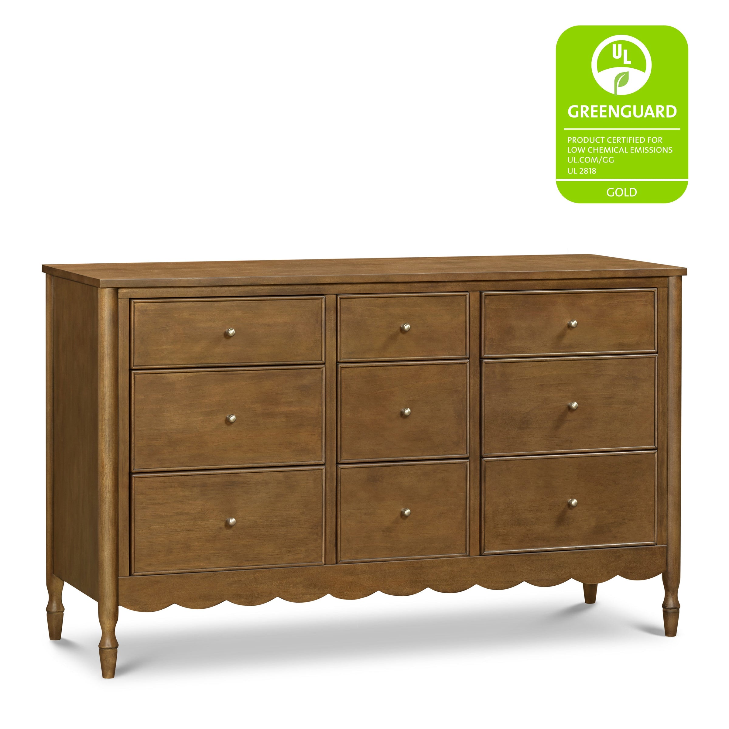 M32328NL,Ambrosia 9-Drawer Assembled Dresser in Natural Walnut
