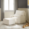 M21787PCMEW,Crawford Pillowback Comfort Swivel Glider in Performance Cream Eco-Weave