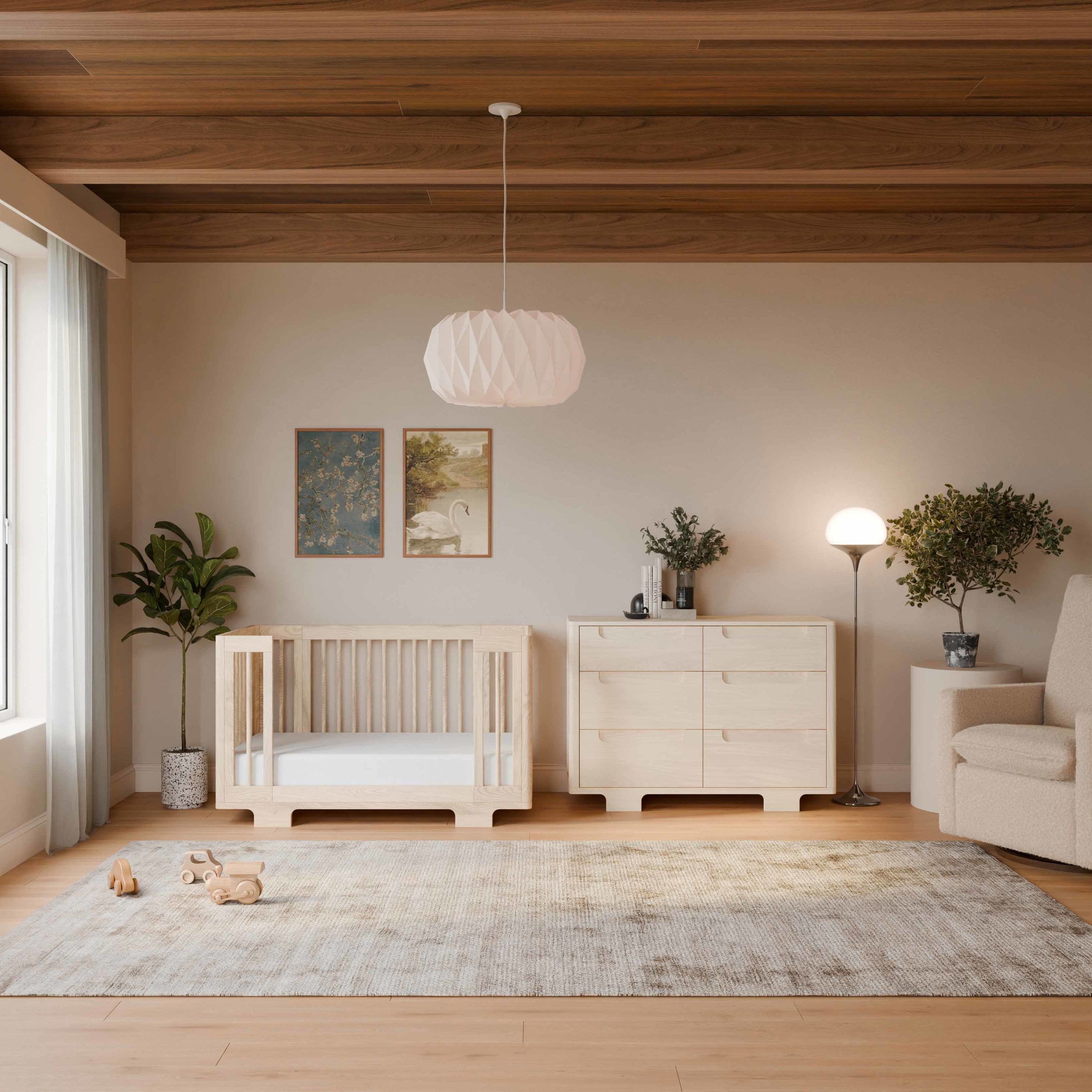 M23401NX,Yuzu 8-in-1 Convertible Crib w/All-Stages Conversion Kits in Washed Natural