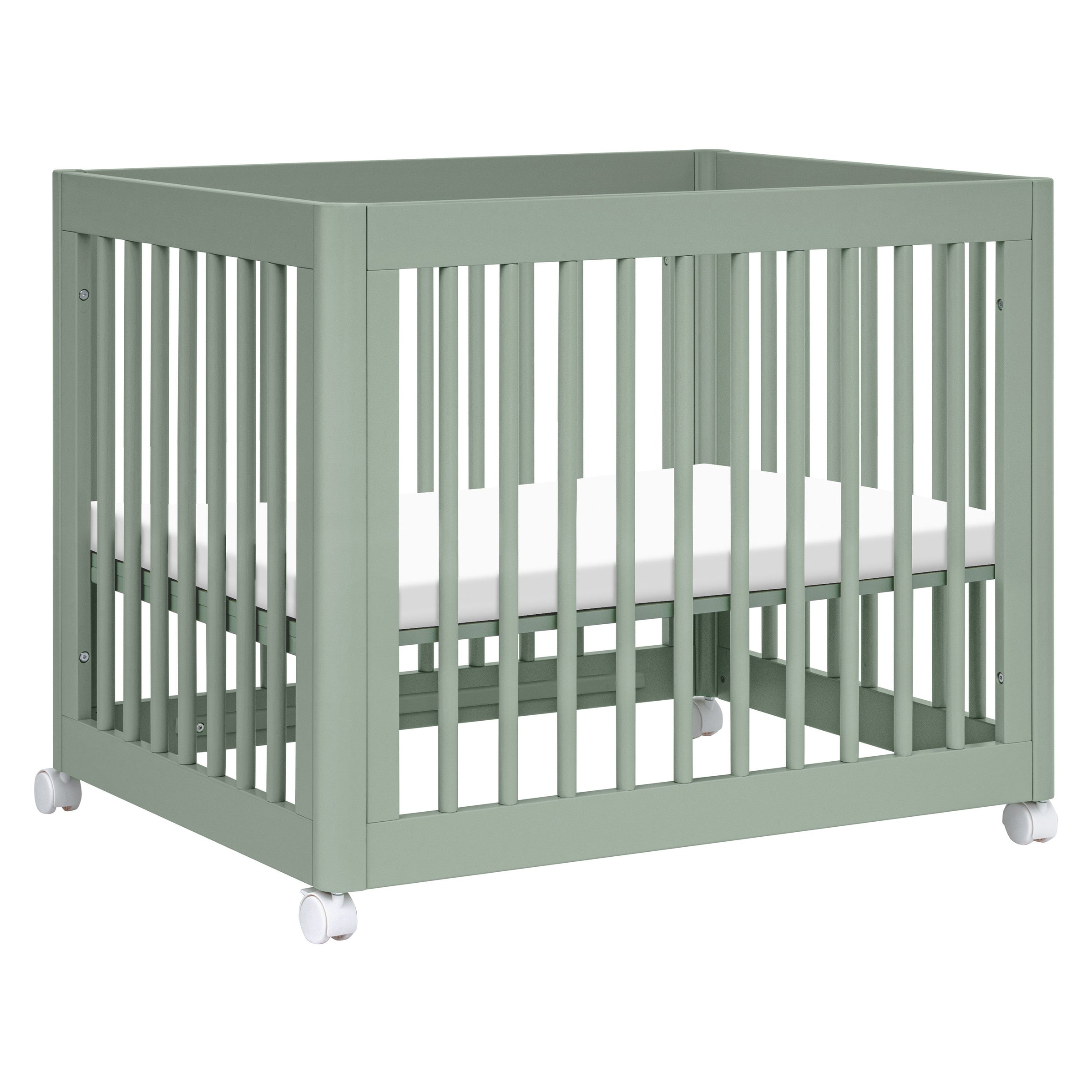 M23401LS,Yuzu 8-in-1 Convertible Crib w/All-Stages Conversion Kits in Light Sage