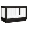 M8601KB,Harlow 3-in-1 Convertible Crib w/Toddler Bed Conversion Kit in Black/Acrylic
