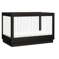 M8601KB,Harlow 3-in-1 Convertible Crib w/Toddler Bed Conversion Kit in Black/Acrylic