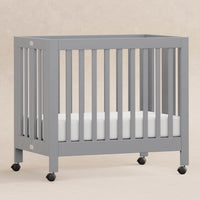 M6698G,Origami Mini Crib in Grey Finish