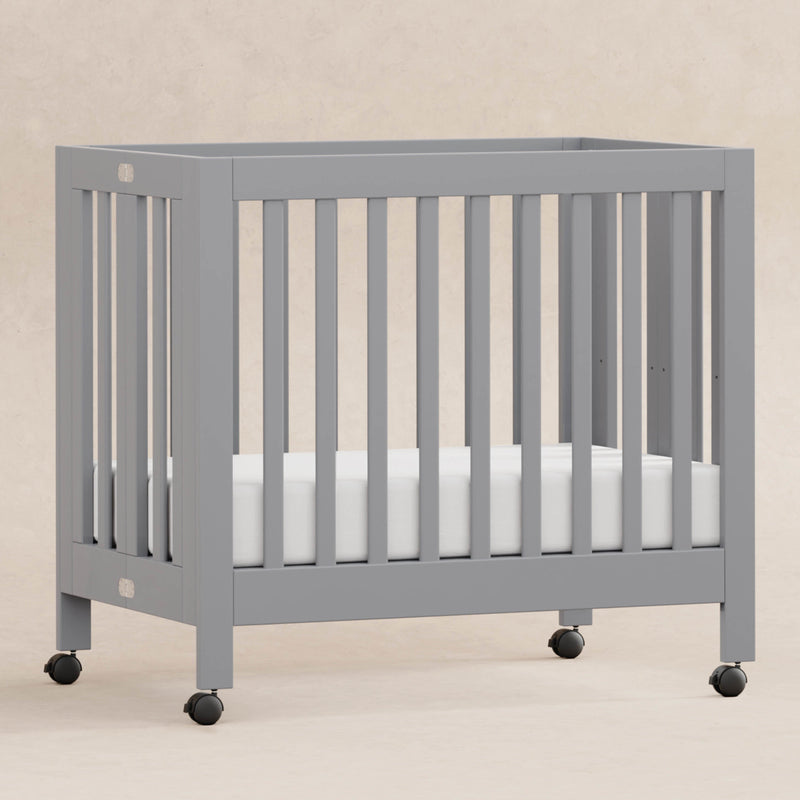 M6698G,Origami Mini Crib in Grey Finish