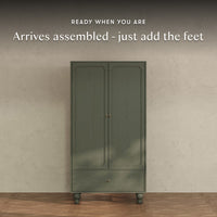 M33329AE,Nate Berkus x Babyletto Astre Assembled Armoire in Archival Elm
