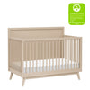 M15901TPE,Palma Mid-Century 4-in-1 Convertible Crib w/Toddler Bed Conversion in Taupe