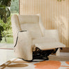 M11283AT,Kiwi Deluxe Power Glider Recliner w/Heat&Massage in Almond Teddy Loop