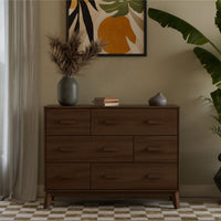 M5826NL,Scoot 6-Drawer Dresser in Natural Walnut