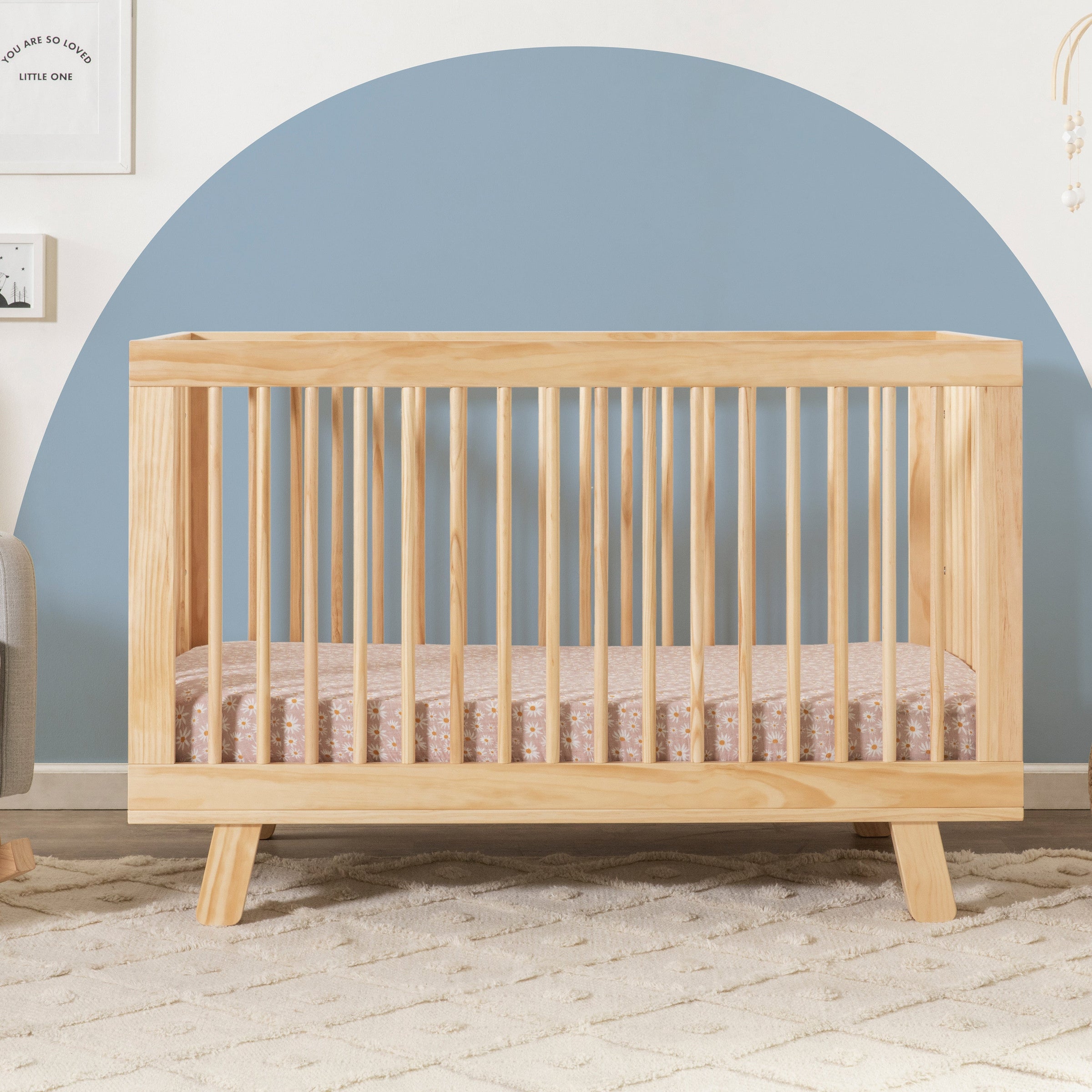 M4201N,Hudson 3-in-1 Convertible Crib w/Toddler Bed Conversion Kit in Natural Finish