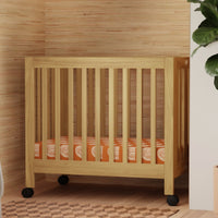 M6698HY,Origami Mini Crib in Honey