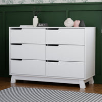 M4216W,Hudson 6-Drawer Double Dresser  Assembled in White Finish