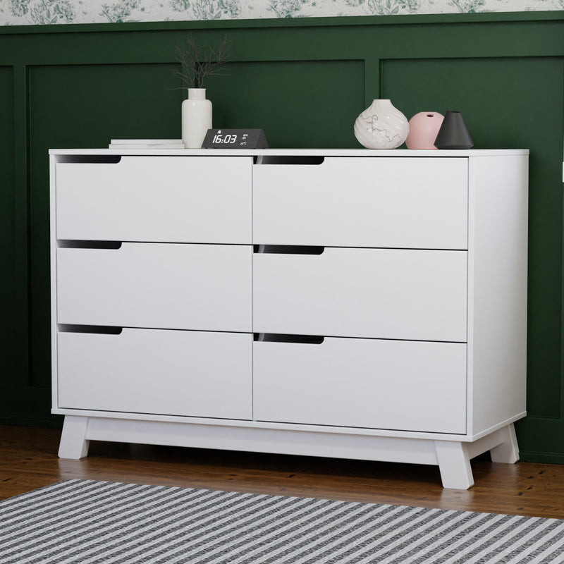 M4216W,Hudson 6-Drawer Double Dresser  Assembled in White Finish
