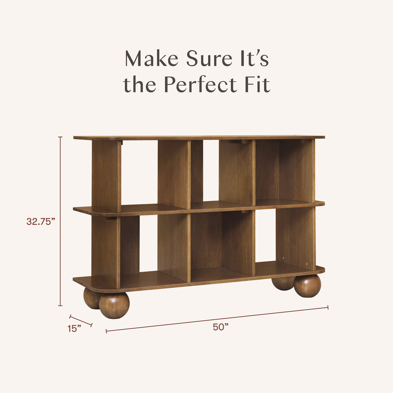 M31811NL,Crosby Open Bookcase in Natural Walnut