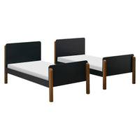 M18494BNL,TipToe Bunk Bed in Black and Natural Walnut