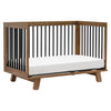M4201NLB,Hudson 3-in-1 Convertible Crib w/ToddlerBedConversion Kit in Natural Walnut/Black