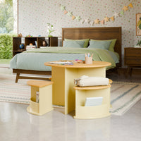 M31720PYHY,Nessa Nesting Play Table in Pale Yellow and Honey