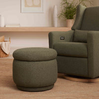 M22985OB,Enoki Storage Ottoman in Olive Boucle