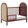 M25601CRNC,Bondi Cane 3-in-1 Convertible Crib w/ Toddler Bed Kit in Crimson with Natural Cane