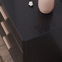 M9016BNX,Lolly 6-Drawer Double Dresser  Assembled in Black/Washed natural
