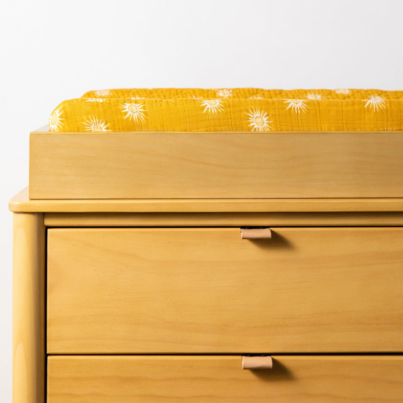 T26937,Golden Hour Quilted Muslin Changing Pad Cover Golden Hour Quilted Muslin Changing Pad Cover