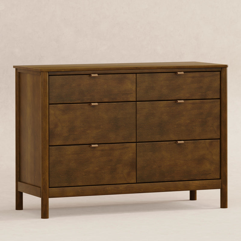 M25616NL,Bondi 6-Drawer Assembled Dresser in Natural Walnut