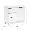M4223W,Hudson 3-Drawer Changer Dresser w/Removable Changing Tray in White