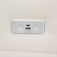 M11288PCMEW,Kiwi Glider Recliner w/ Electronic Control and USB in Performance Cream Eco-Weave