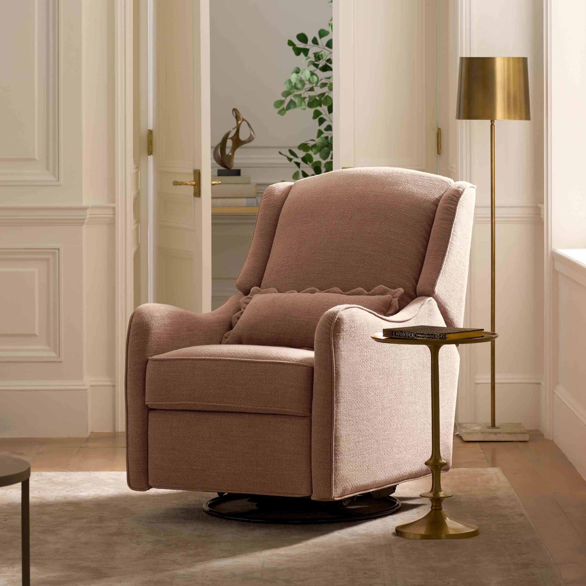 M27787PREB,Devon Recliner and Swivel Glider in Performance Dusty Rose Eco-Basketweave
