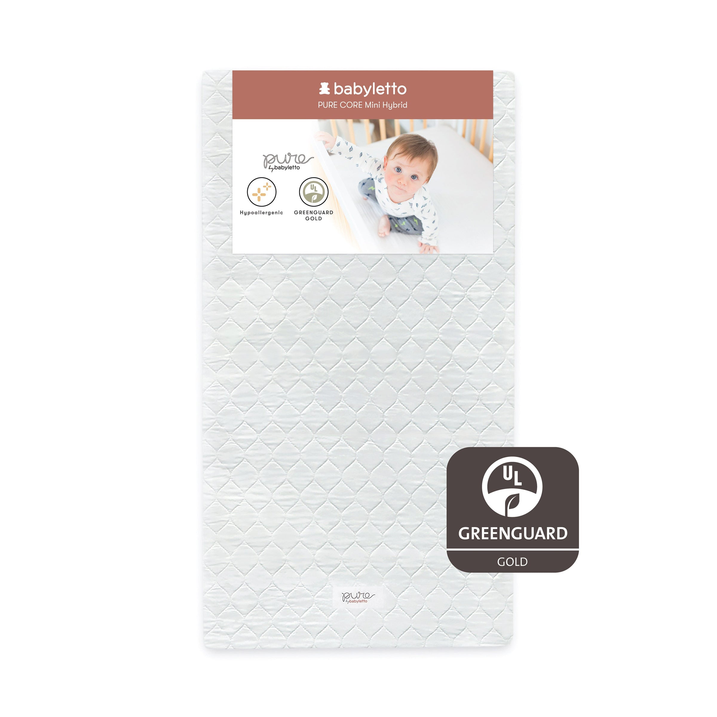 M5346C,Pure Core Non-Toxic Mini Crib Mattress with Hybrid Cover