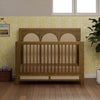 M24801NLPSEW,Eloise 4-in-1 Convertible Crib in Natural Walnut & Performance Sand Eco-Weave