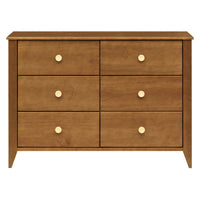 M10326CTN,Sprout 6-Drawer Double Dresser in Chestnut and Natural