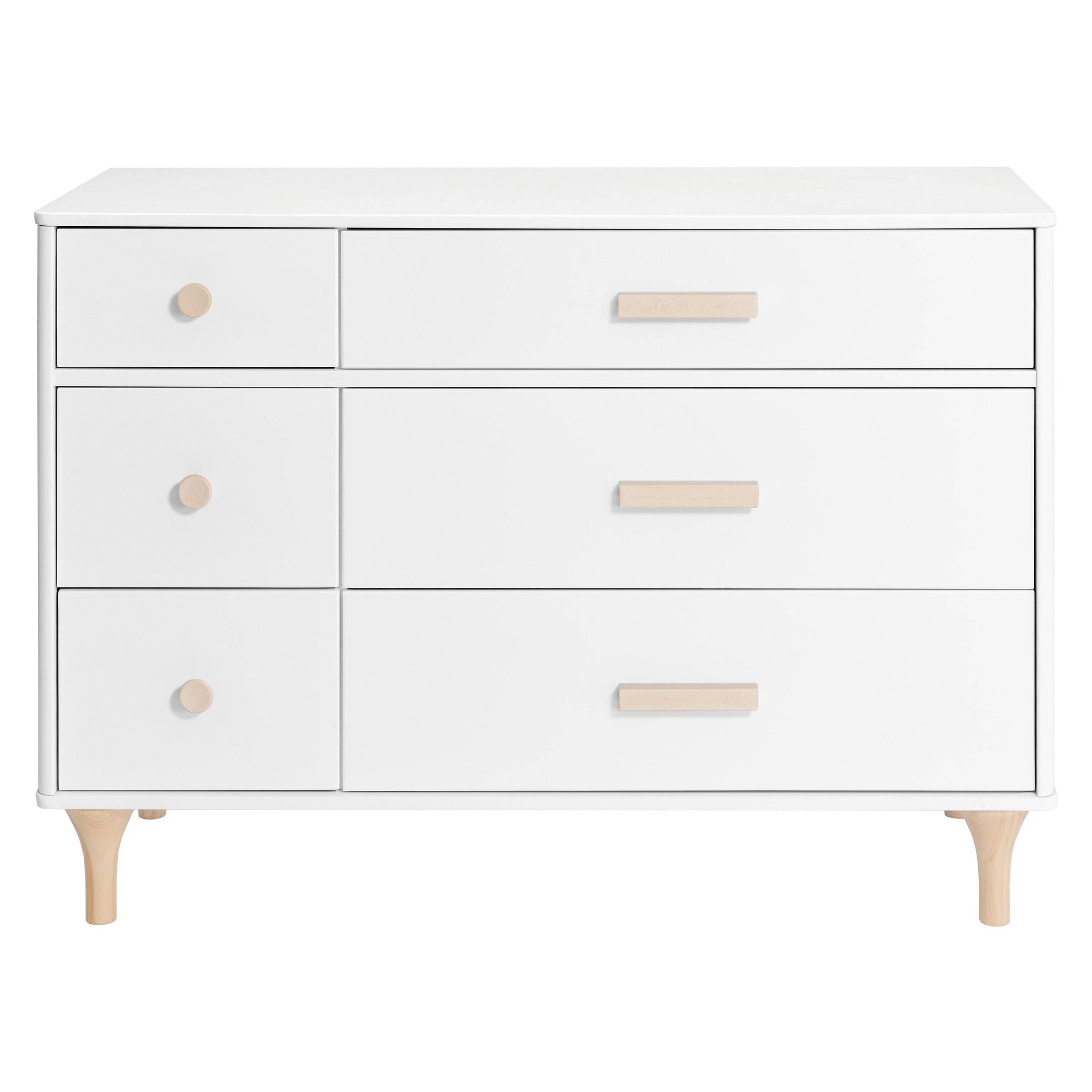 M901672NX,Lolly 6-Drawer Dresser Feet and Knob Set in Washed Natural