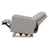M23085PGEWLB,Sigi Glider Recliner w/ Electronic Control and USB in Performance Grey Eco-Weave w/Light Wood Base