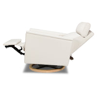 B17186PCMEWLB,Willa Plus Power Glider Recliner w/ Power Headrest in Performance Cream Eco-Weave w/Light Wood base