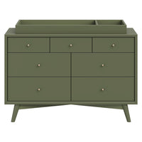 M15916OL,Palma 7-Drawer Double Dresser  Assembled in Olive
