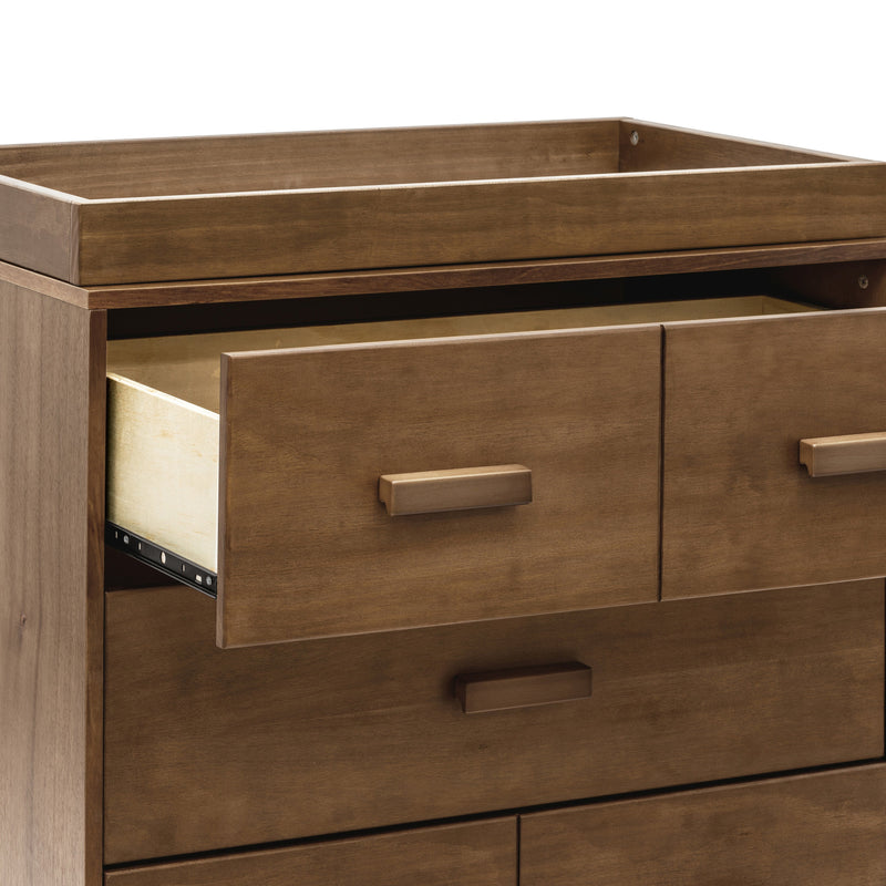 M5823NL,Scoot 3-Drawer Changer Dresser in Natural Walnut