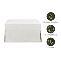 M21785FCS,Crawford Gliding Ottoman in Fog Chatham Stripe Performance Eco-Weave