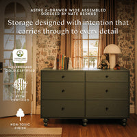 M33316AE,Nate Berkus x Babyletto Astre 6-Drawer Dresser in Archival Elm