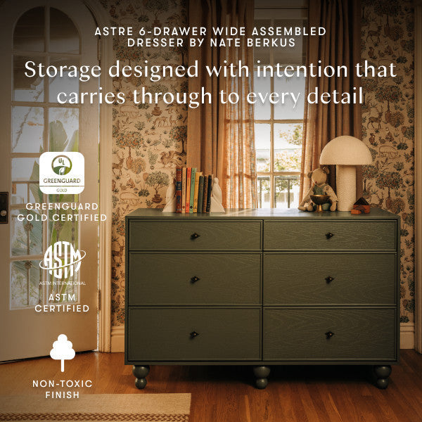 M33316AE,Nate Berkus x Babyletto Astre 6-Drawer Dresser in Archival Elm