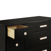 M9016BNX,Lolly 6-Drawer Double Dresser  Assembled in Black/Washed natural