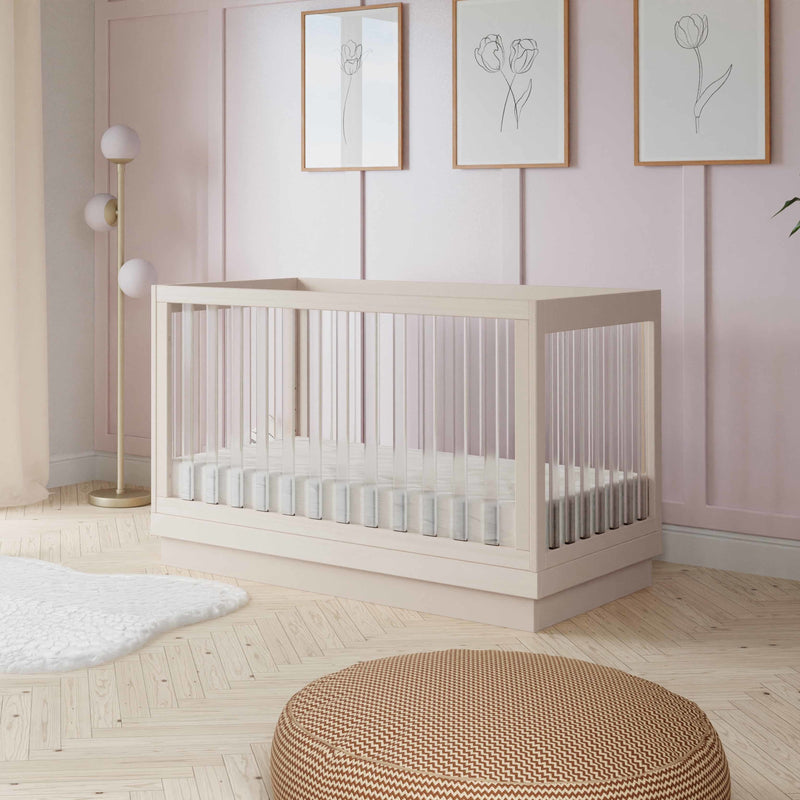 M8601KNX,Harlow 3-in-1 Convertible Crib w/Toddler Bed Conversion Kit in Washed Natural/