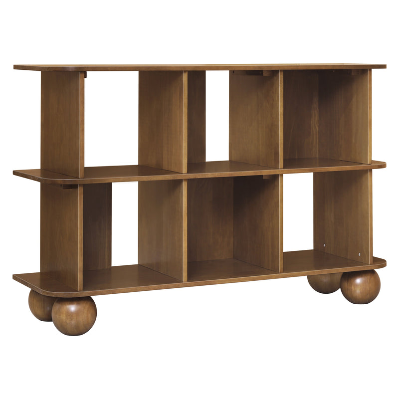 M31811NL,Crosby Open Bookcase in Natural Walnut