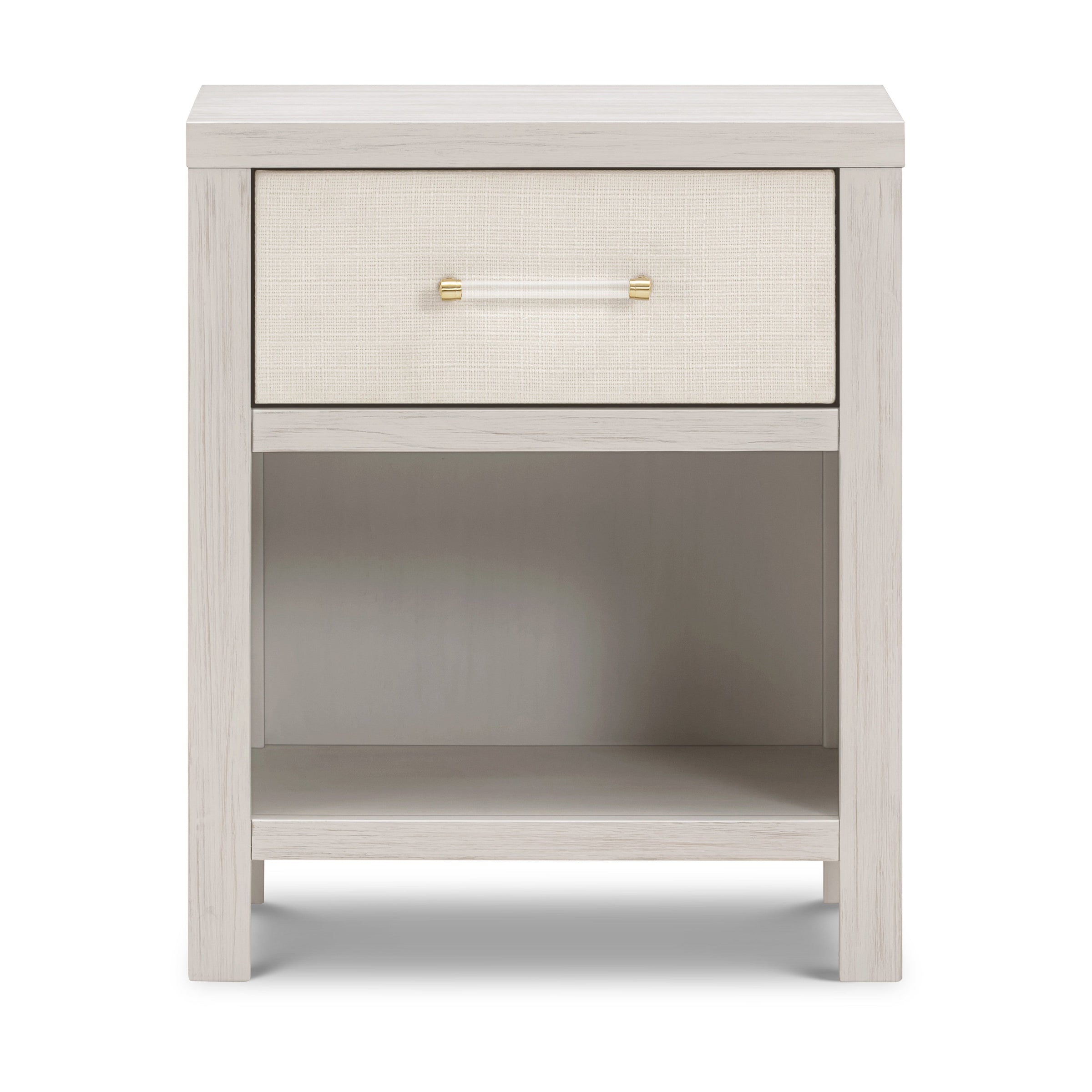 M24860WDFPEW,Eloise Nightstand  Assembled in White Driftwood and Performance Pearl Eco-Weave