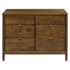 M25616NL,Bondi 6-Drawer Assembled Dresser in Natural Walnut