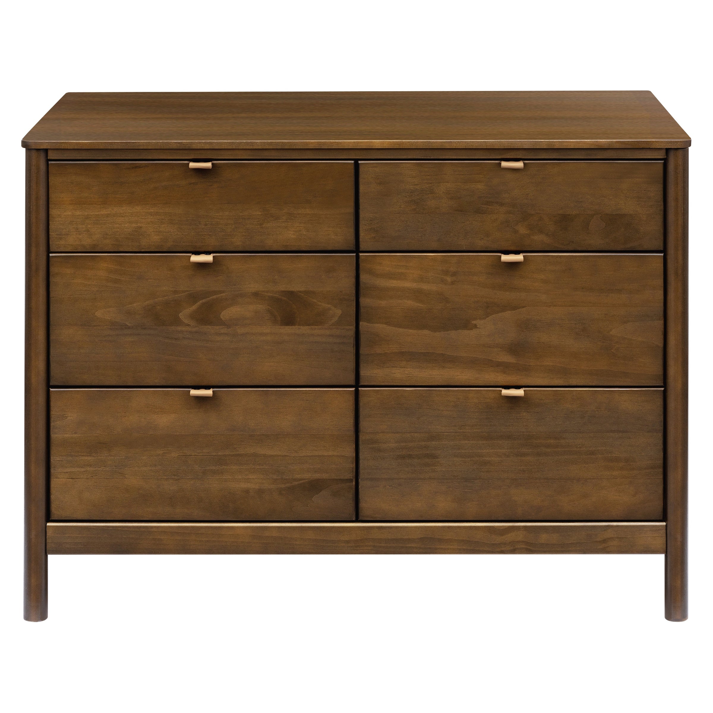 M25616NL,Bondi 6-Drawer Assembled Dresser in Natural Walnut