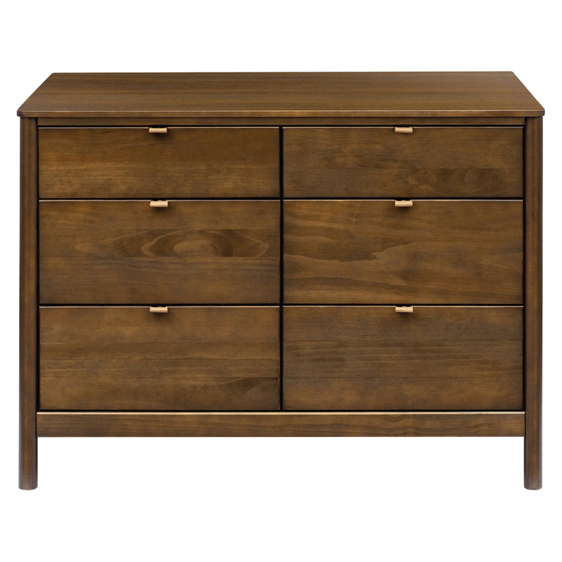 M25616NL,Bondi 6-Drawer Assembled Dresser in Natural Walnut