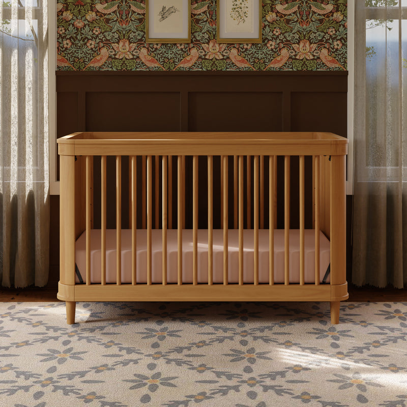 M23701HYHC,Marin with Cane 3-in-1 Convertible Crib in Honey and Honey Cane