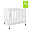 M6698W,Origami Mini Crib in White Finish