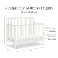 M7141RW,Liberty 4-in-1 Convertible Spindle Crib in Warm White