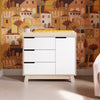 M4223NXW,Hudson 3-Drawer Changer Dresser w/Removable Changing Tray in WashedNatural/White